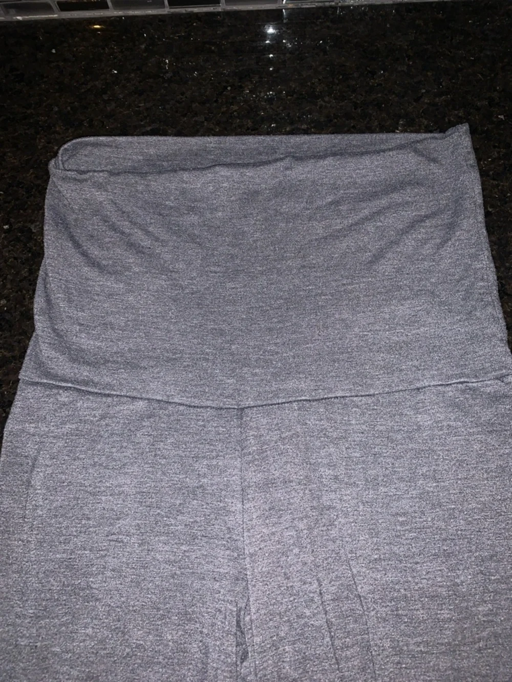 Saint Grace Charcoal Gray Knit Pants with Gold Logo Tag - Picture 4 of 5